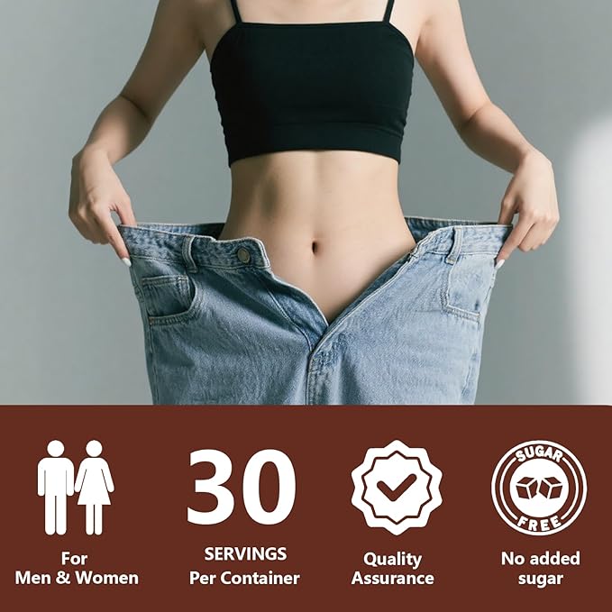 GLP-1 Booster Supplement Powder, Yerba Mate, Natural 9 Plant Extracts, Activate GLP-1 Production, Digestive Gut Healthy for Women Men, Sugar-Free (30 Servings, Chocolate)