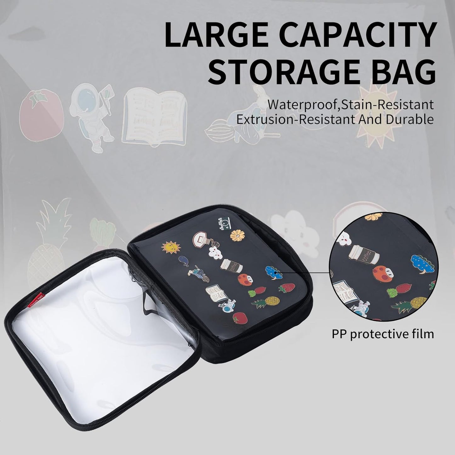 Enamel Pin Display Book, Small Collections Or Travel Pin Trading Book, Pin Collector Display Bag,6-Page Lapel Pin Display Board,for Sports Pins,Memorial Pins, Pin Display Case (Black)