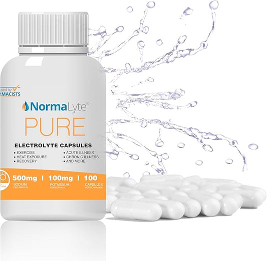 NormaLyte Electrolyte Capsules - Replenish Electrolytes for Peak Performance - Hydration Salt Pills with Essential Minerals for Energy Boost, and Muscle Recovery - 100ct/Bottle