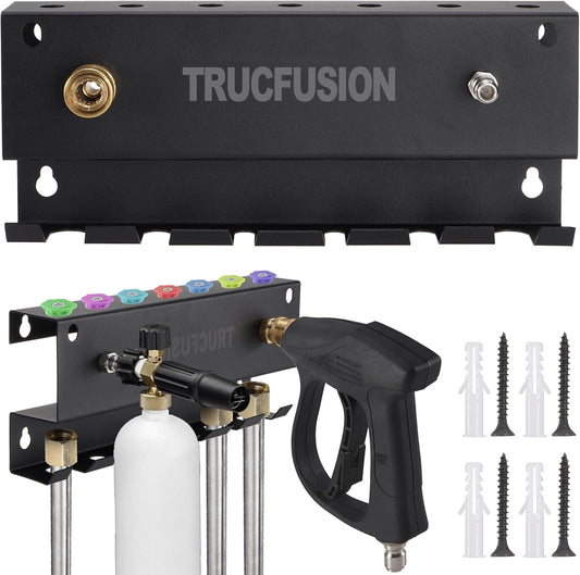 Foam Cannon Mount Pressure Washer Gun Holder Wall Mount Car Wash Accessories Tool Storage Rack Bracket Organizer for Pressure Washer Wand Nozzle Tip