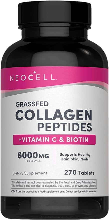 NeoCell Super Collagen With Vitamin C and Biotin, Skin, Hair and Nails Supplement, Includes Antioxidants, Tablet, 270 Count, 1 Bottle