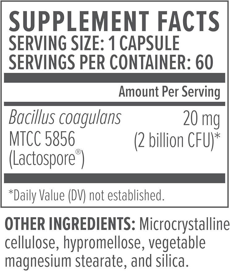 Biote Nutraceuticals - Bacillus COAGULANS - Gut + Digestive (60 Capsules)