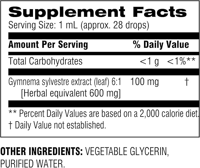 Botanic Choice: Gymnema Sylvestre Liquid Extract - Alcohol & Gluten Free, Non-GMO, 1oz 2 Pack