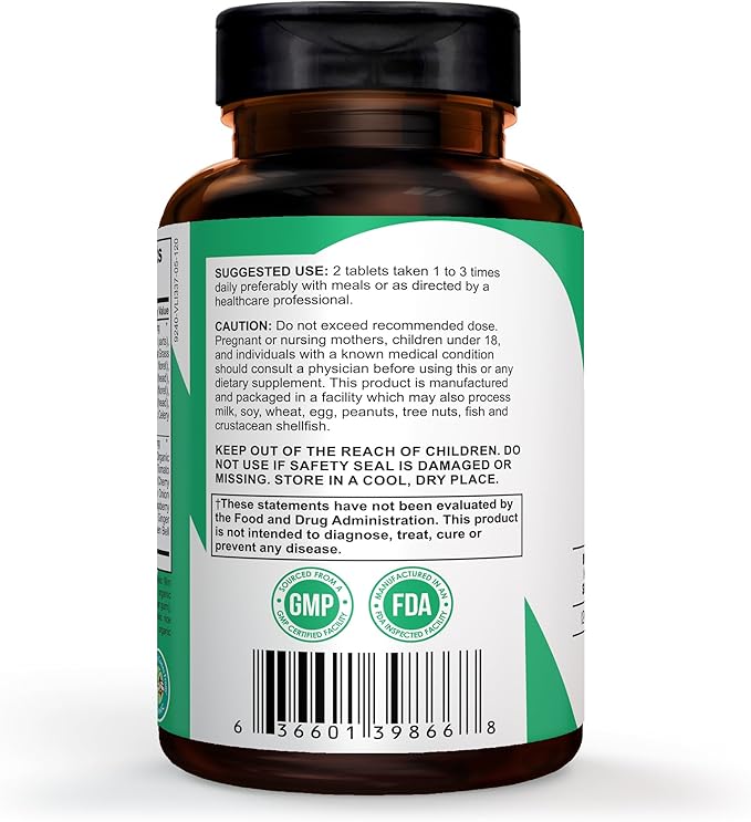 Pomona Wellness Super Greens Supplement, Full Of Superfood Vitamins & Minerals, Fruits & Vegetable, Greens Powder for Bloating and Digestion, Gut Health, USDA Organic, Non-GMO, 120 Tablets