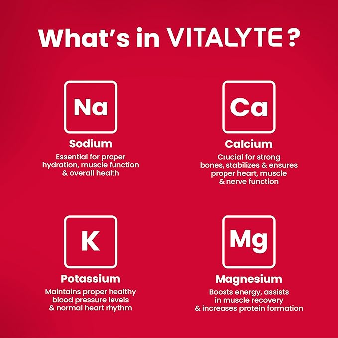 Vitalyte Electrolyte Powder Drink Mix, Isotonic Electrolyte Hydration Mix, Gluten Free Post Workout Powder Mix, Pack of 1, 35 oz., Fruit Punch Flavor