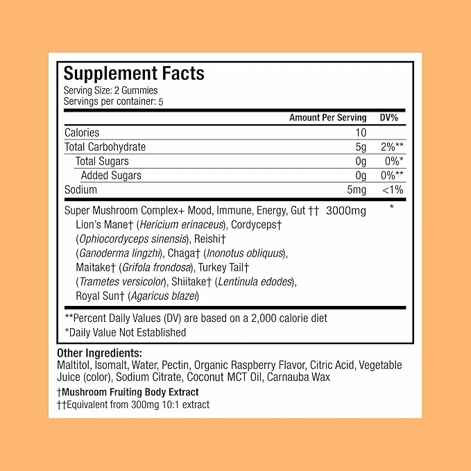 Plant People - WonderDay Mushroom Gummies Mini | Daily Gummy Multi Support for Whole Body Balance, Mood, De-Stress, Energy, Immune and Gut Health | Natural, Vegan, Non-GMO | Trial Size
