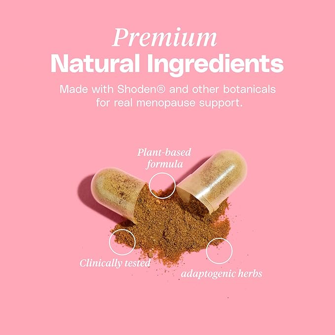 Menopause Supplements for Women - Science-Backed Formula for Hot Flashes, Mood Swings & Night Sweats Relief - Perimenopause/Menopause Relief - Antioxidant, Hormone Balance - 60 Capsules