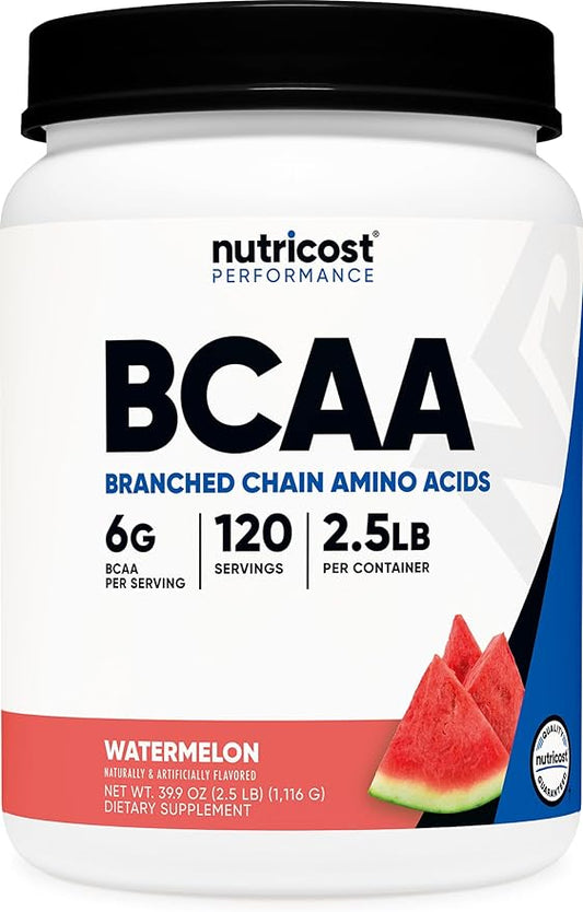 Nutricost BCAA Powder 2:1:1 (Watermelon, 120 Servings) - Gluten Free, Non-GMO, Vegetarian