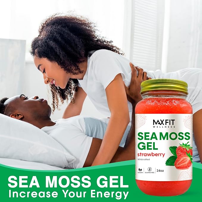 Sea Moss Gel Raw (12 Flavors) 24oz Wildсrafted Gold Sea Moss Gel from Saint Lucia | 92 Vitamins and Minerals | Pure Raw+Non-GMO | Vegan Superfood