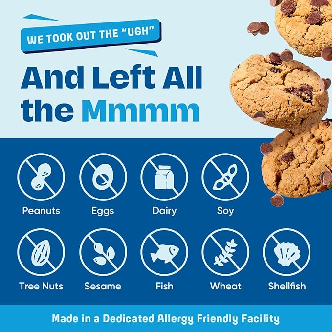 Partake Gluten Free Crunchy Chocolate Chip Cookies - Vegan - Free From the Top 9 Allergens Including Dairy, Wheat, Soy, Eggs, & Peanuts - Safe School & Office Snack (48 Packs, 1.09 oz)