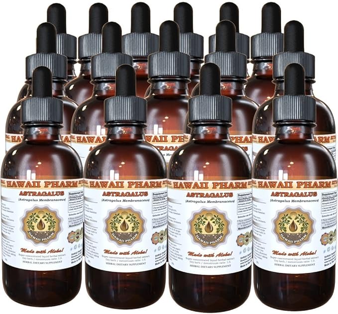 Astragalus Liquid Extract, Organic Astragalus (Astragalus membranaceus) Dried Root Tincture Supplement 15x4 oz