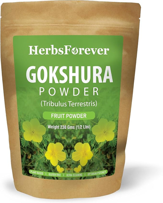 Gokshura Powder | Tribulus Terrestris | Authentic Ayurvedic Herb for Everyday Use | Non-GMO, Vegan, 100% Pure & Natural | 230 GMS Herbal Supplement