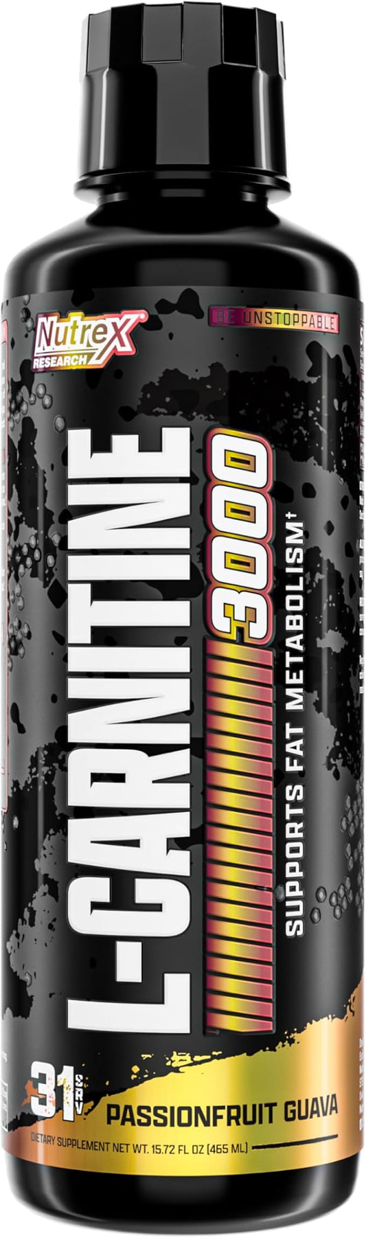 Nutrex Research Liquid Carnitine 3000 | Passionfruit Guava | Premium Liquid Carnitine, Stimulant Free