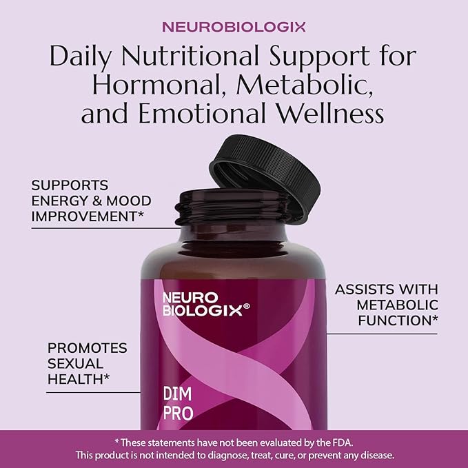 DIM Pro for Optimal Estrogen Metabolism Support – Promotes Balanced Estrogen Levels for Men & Women – Contains DIM, Calcium D-Glucarate, Bioperine for Hormone Balance & Nutrient Absorption Support