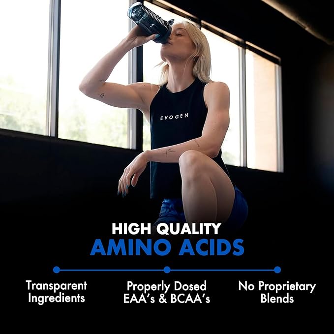 Evogen Amino K.E.M. - EAA & BCAA Powder Pump Volumizer | BCAAs Amino Acids Supplement for Blood Flow, Muscle Growth, & Hydration | BlackBerry Lemonade | 30 Servings