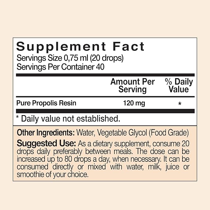 Bee and You 100% Natural Pure Propolis Extract – Water Soluble, Bee Propolis,High Potency, Ultra Pure Immune Support Supplement, Antioxidants, Detox, Gluten-Free, 1 Fl Oz