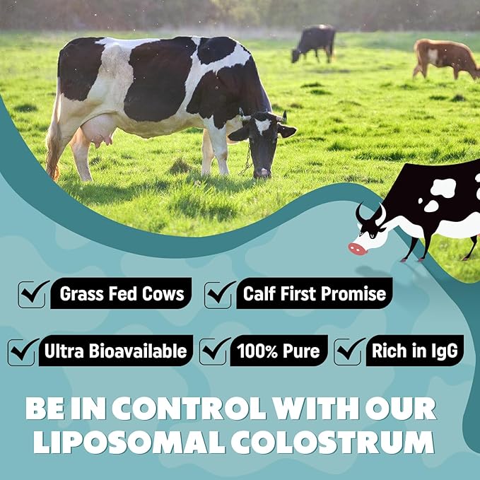 Marafiki Liposomal Bovine Colostrum Supplement - Grass Fed Colostrum Powder - High Bioavailability, Easy to Mix (60 Servings)
