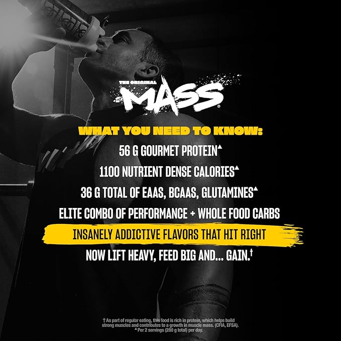 Mutant Mass | Weight Mass Gainer Protein Powder - high Calorie Protein Powder for Mass gain - Cookies and Cream - 5 Pound