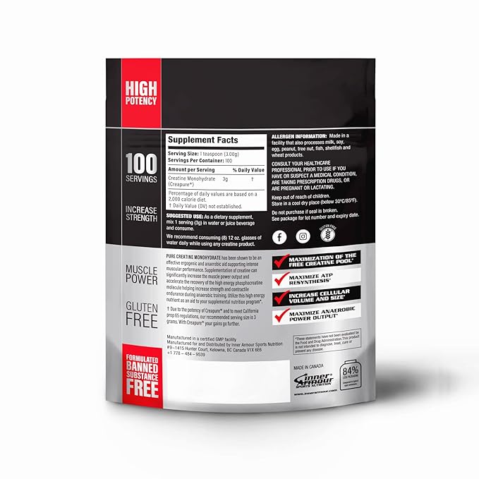 CREAPURE Creatine Monohydrate Powder QS-Code 21ID25 - Increase Muscle Strength & Endurance - Improve Sleep Quality - Fast Dissolving, Flavor-Free, Vegan-Friendly Fitness Supplement - 300g