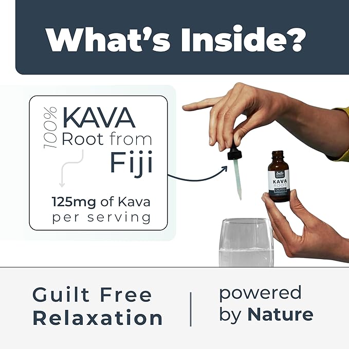 LEILO Kava Root Liquid Extract | Concentrated Drops to Support Relaxation | 70% Extraction Strength - Alcohol-Free | (1 Fl Oz, 30 Servings)