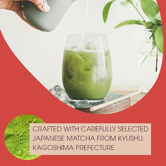 David Rio Premium Japanese Matcha Latte & Frappé Mix, 48 Oz, Matcha Green Tea, Vegan, Dairy Free, Serve Hot, Cold or Ice Blended, Just Add Milk, 52 Servings