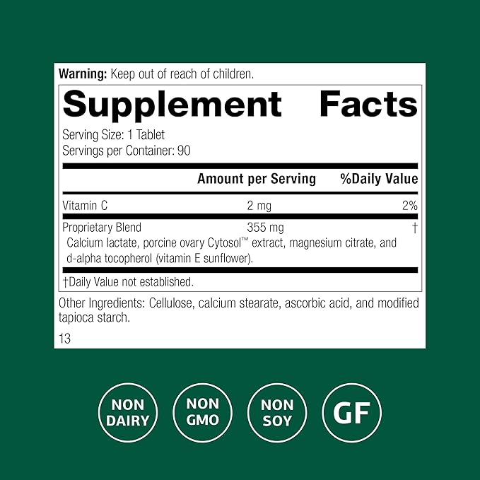 Standard Process Ovex P - Whole Food-Based Supplement to Support Your Health - Supplement with Porcine Ovary Cytosol Extract - 90 Tablets