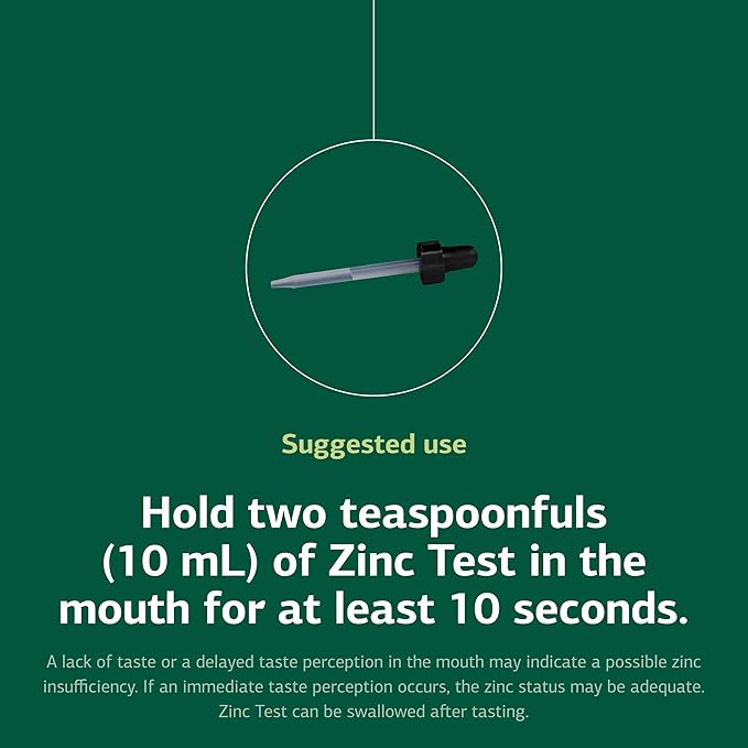 Standard Process Zinc Test - Noninvasive Status Assessment - Excellent Source of Zinc - 2 fl oz