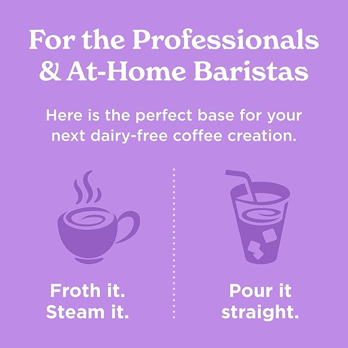 Califia Farms – Vanilla Oat Barista Blend Oat Milk, 32 Oz (Pack of 6), Shelf Stable, Dairy Free, Plant Based, Vegan, Gluten Free, Non GMO, Milk Frother, Creamer, Blue