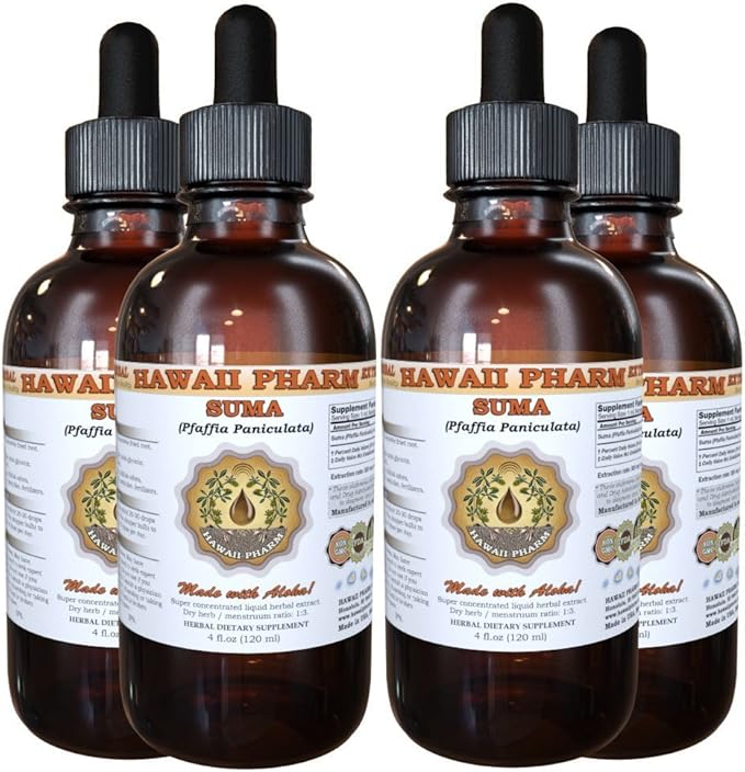 Suma (Pfaffia Paniculata) Liquid Extract 4x4 fl.oz