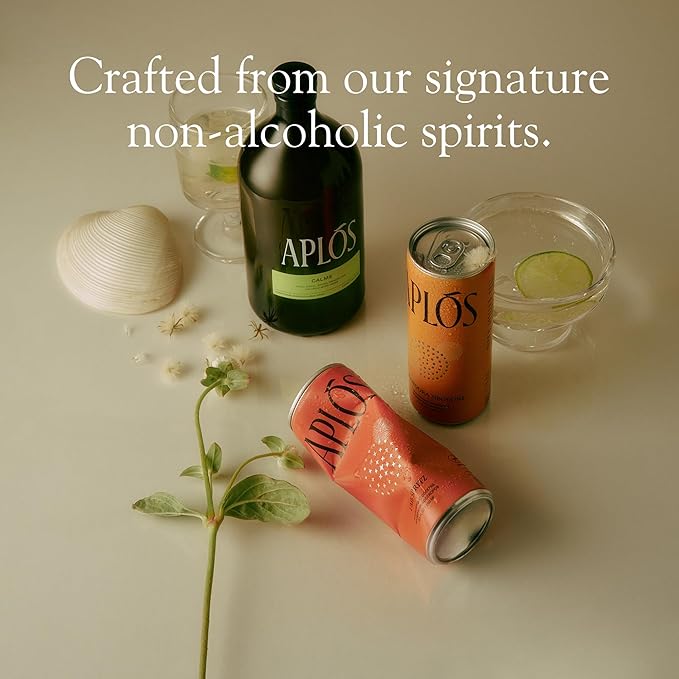Aplós Canned Variety Pack of Non-Alcoholic Cocktails, Formulated with Adaptogens and Nootropics, Low Calorie, No Added Sugar Beverage (8.5 fl oz. 16-pack)