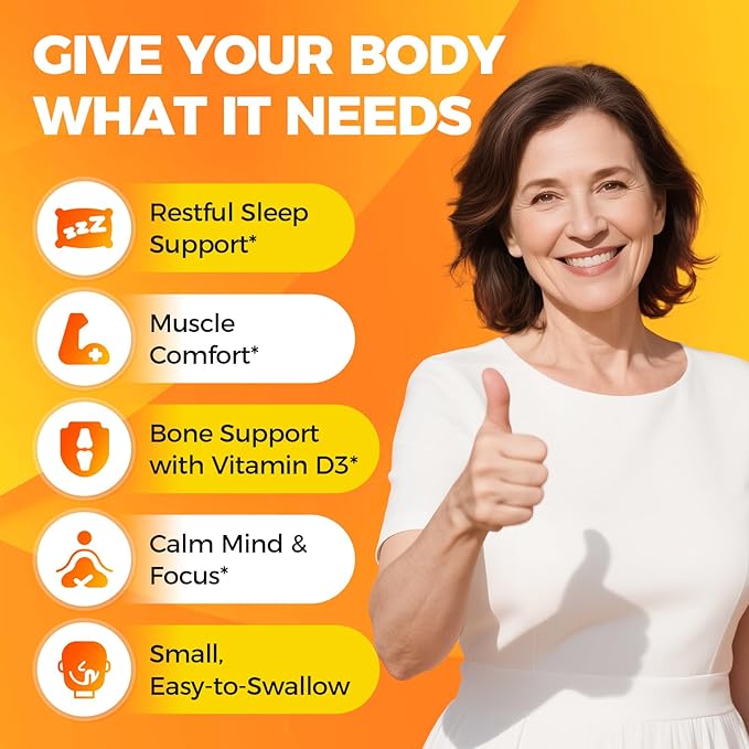 Magnesium Supplement Softgels, Easy Absorption Magnesium Glycinate 400mg with Vitamin B6,D3, High Bioavailability Magnesium for Sleep & Calm Support, Nervous, Muscle & Bone Health,180count