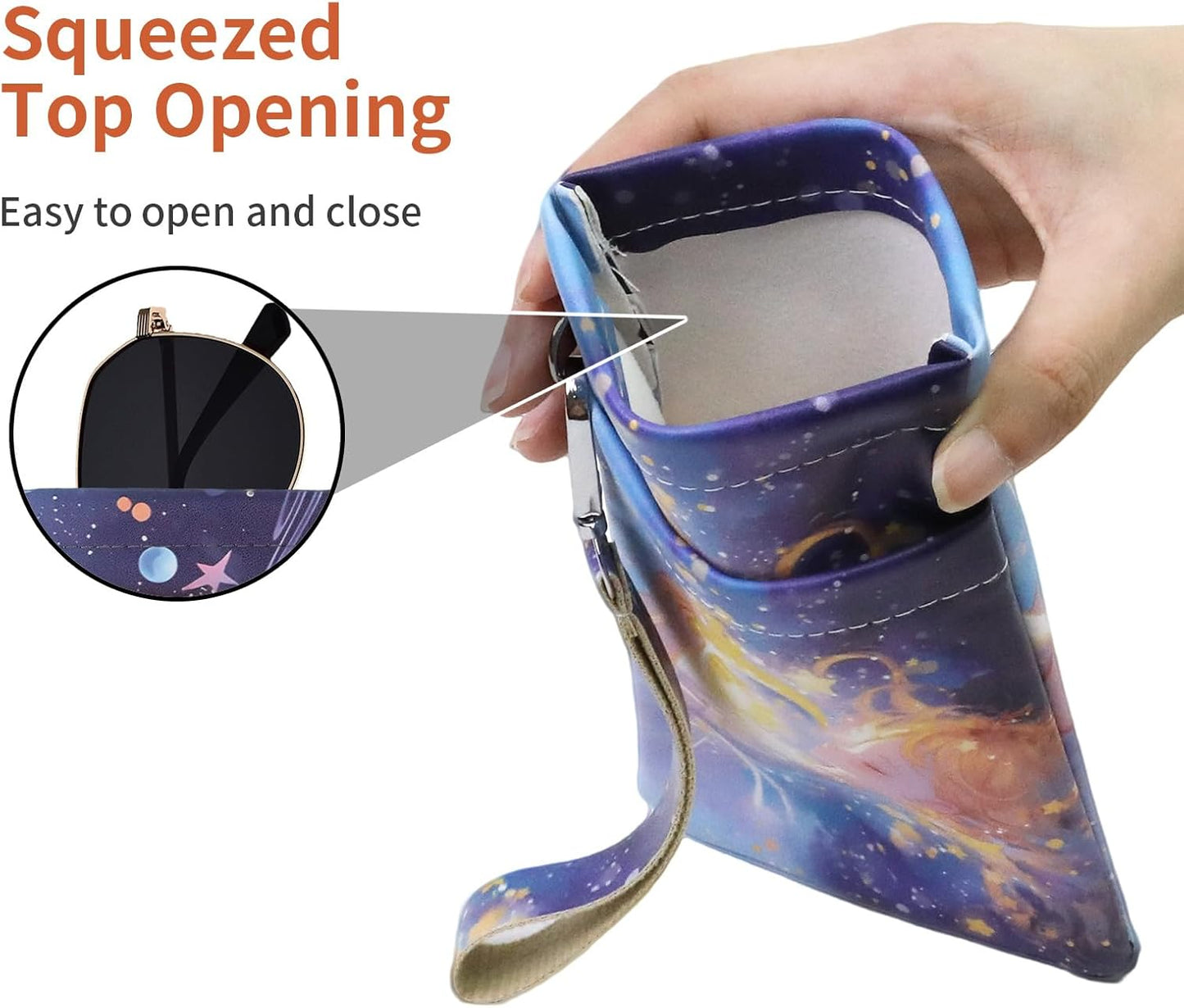 Double Eyeglass Case Soft Dual Glasses Case for Women Men Travel Squeeze Top Sunglasses Cases Eyeglasses Pouch