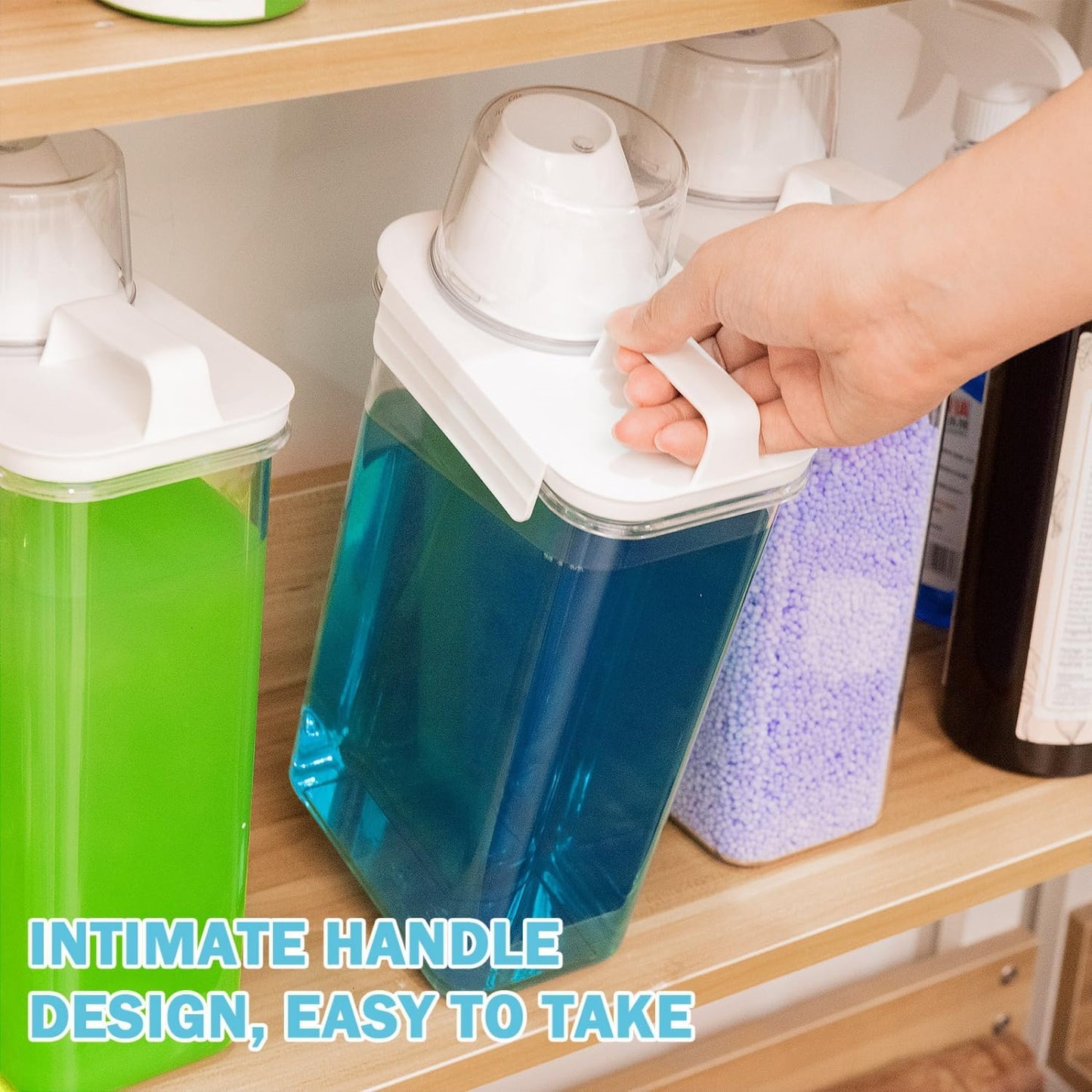 Laundry Detergent Dispenser 3 Pack Laundry Soap Dispensers 78 oz Liquid Detergent Dispenser for Room Organization with 6 Removable Labels for Softener Bleach Powder Soda etc