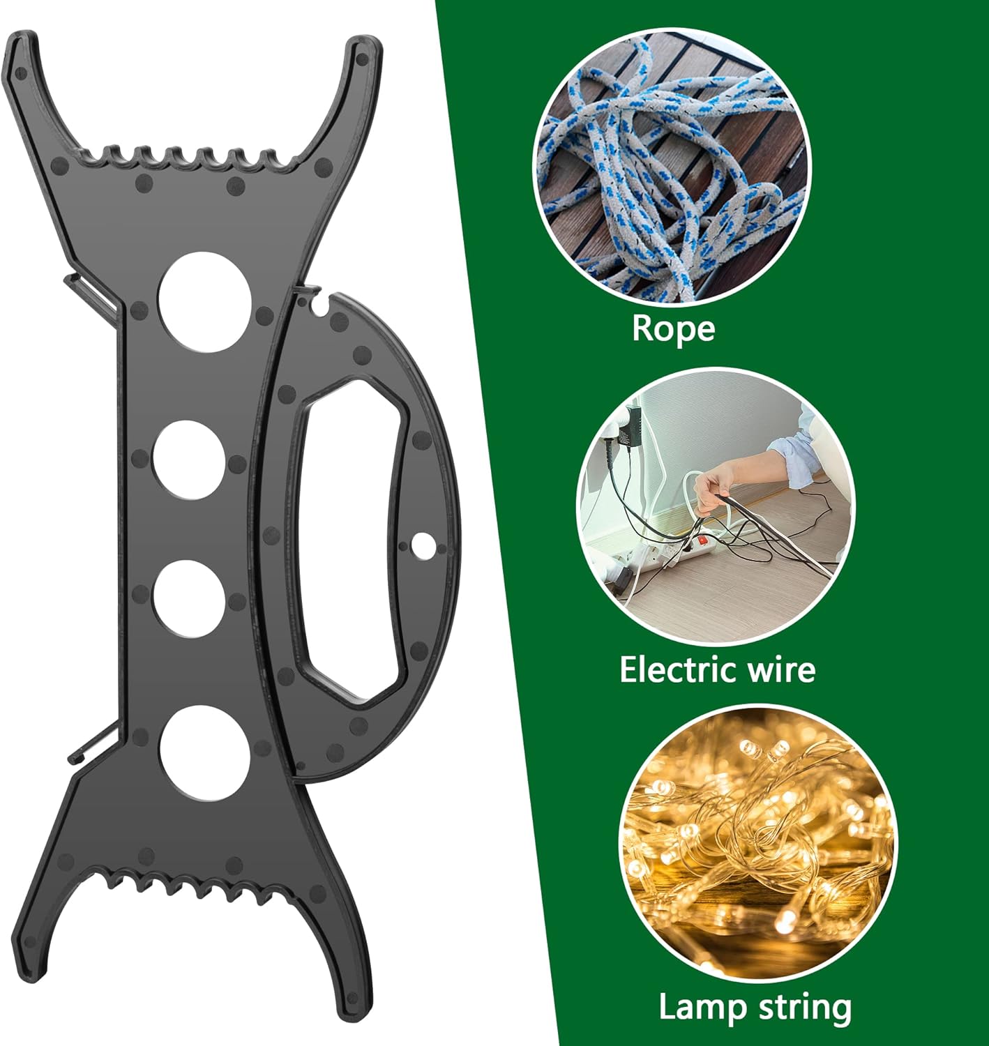 codree 4 PCS All Purpose Light Storage Holder-11.8Inch Christmas Light Cord Wind Up Storage Organizer-Holiday Light Storage for Tree Lights Extension Cord Garland