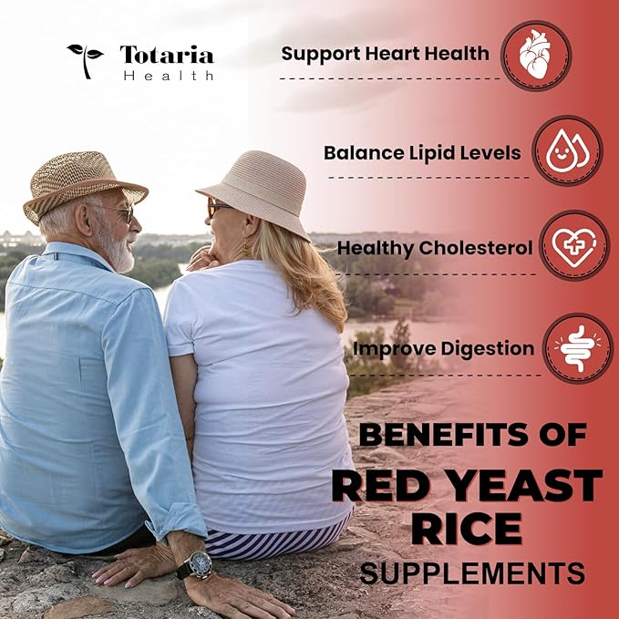 Red Yeast Rice 2,000mg with CoQ10 Supplement - Citrinin-Free Extract Red Yeast Rice Capsules with CoQ10 100 Plus Citrus Bergamot - Cholesterol Lowering Supplements 3rd-Party Tested Vegan Non-GMO