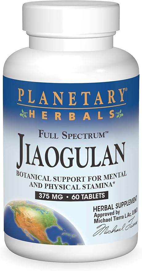Planetary Herbals Full Spectrum Jiaogulan Tablets, 60 Count