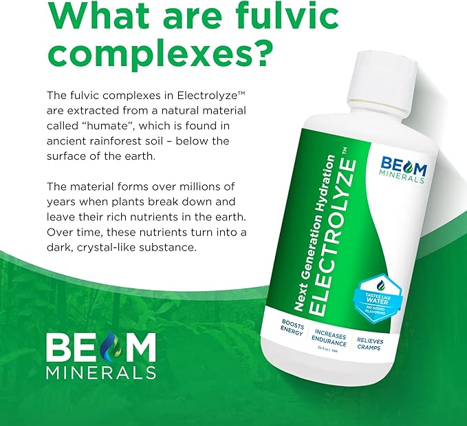 BEAM Minerals Electrolyze | Liquid Electrolyte Replenishment | All The Electrolytes, Without All The Salt | 32 fl Oz