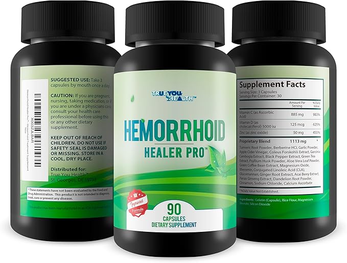Hemorrhoid Healer Pro - Extra Strength & Improved Formula - Our Best Hemorrhoid Pills - Support Hemorrhoid Healing - Gut & Colon Health - Natural Hem Healer Hemorrhoid Treatment Supplement