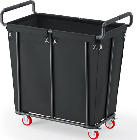 Large Laundry Hamper with Wheels, 360L Rolling Big Laundry Basket for Clothes Storage, Heavy Duty Extra Large Rolling Laundry Cart with Handle, Steel Frame, Waterproof Liner,95.1 Gallons.