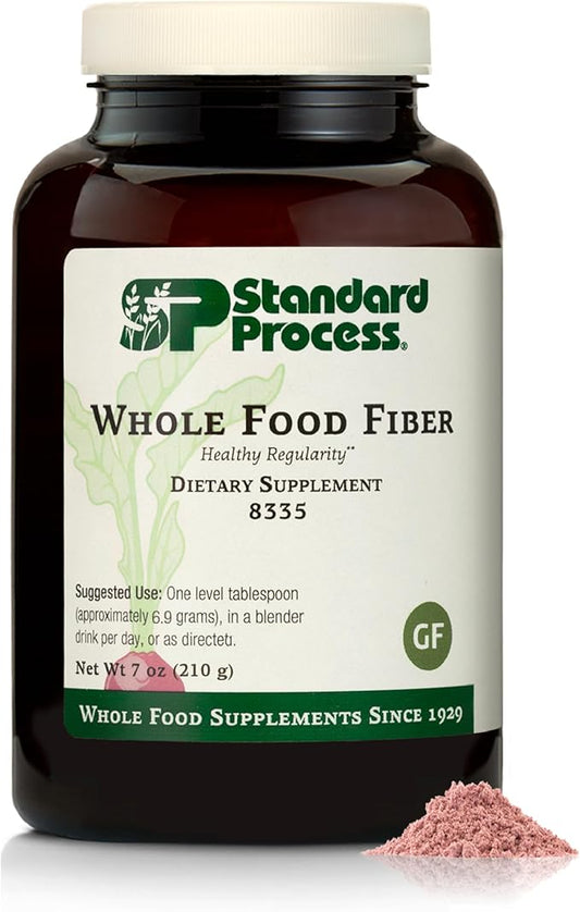 Standard Process - Whole Food Fiber - Daily Fiber Supplement for Digestive Health & Gut Support - High Fiber Powder with Soluble & Insoluble Fiber - Non-Dairy, Non-Soy & Gluten-Free - 7 oz (210 g)