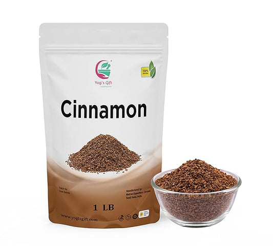 Crushed Cinnamon Bark 1 LB | Bulk Cinnamon Stick Pieces/Chips For Tea, Cooking | Rich Aroma and Great Flavour | Premium Grade Cinnamon by Yogi's Gift®