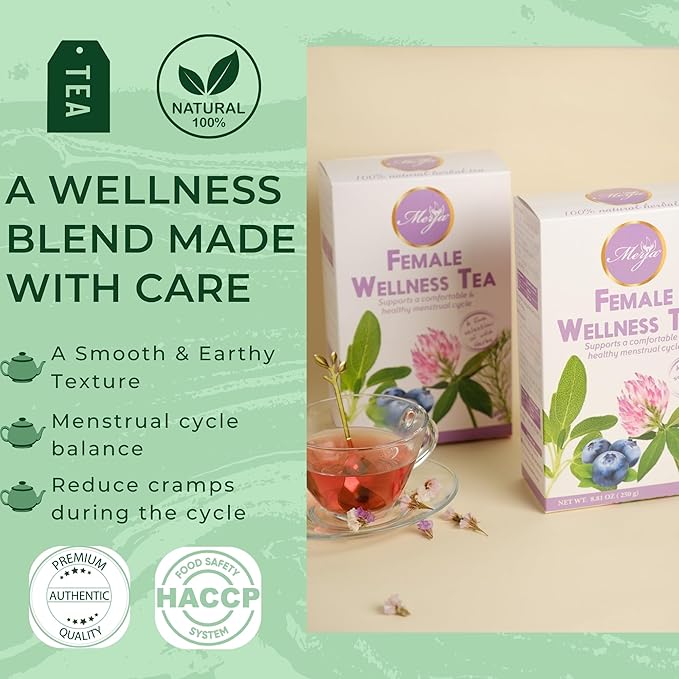 Merja Herbs Hormonal Wellness Tea [250g] Female Wellness | Premium Quality Decaf for Hormonal Balance | Herbal Teas & Beverages