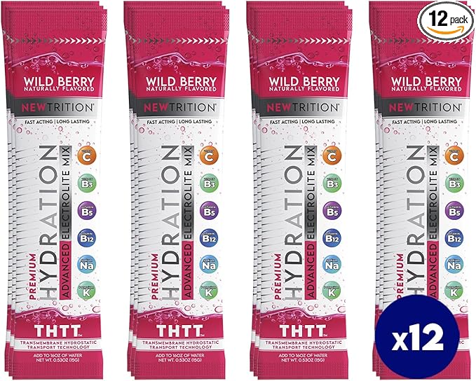 Hydration Powder, Electrolyte Powder Packets, Naturally Flavored Hydrating Packets for Water, Fast Acting Hydrate Electrolytes with Vitamins C & D