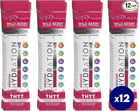 Hydration Powder, Electrolyte Powder Packets, Naturally Flavored Hydrating Packets for Water, Fast Acting Hydrate Electrolytes with Vitamins C & D