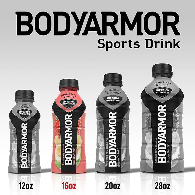 BODYARMOR Sports Drink Sports Beverage, Cherry Lime, Coconut Water Hydration, Natural Flavors With Vitamins, Potassium-Packed Electrolytes, Perfect For Athletes, 16 Fl Oz (Pack of 12)