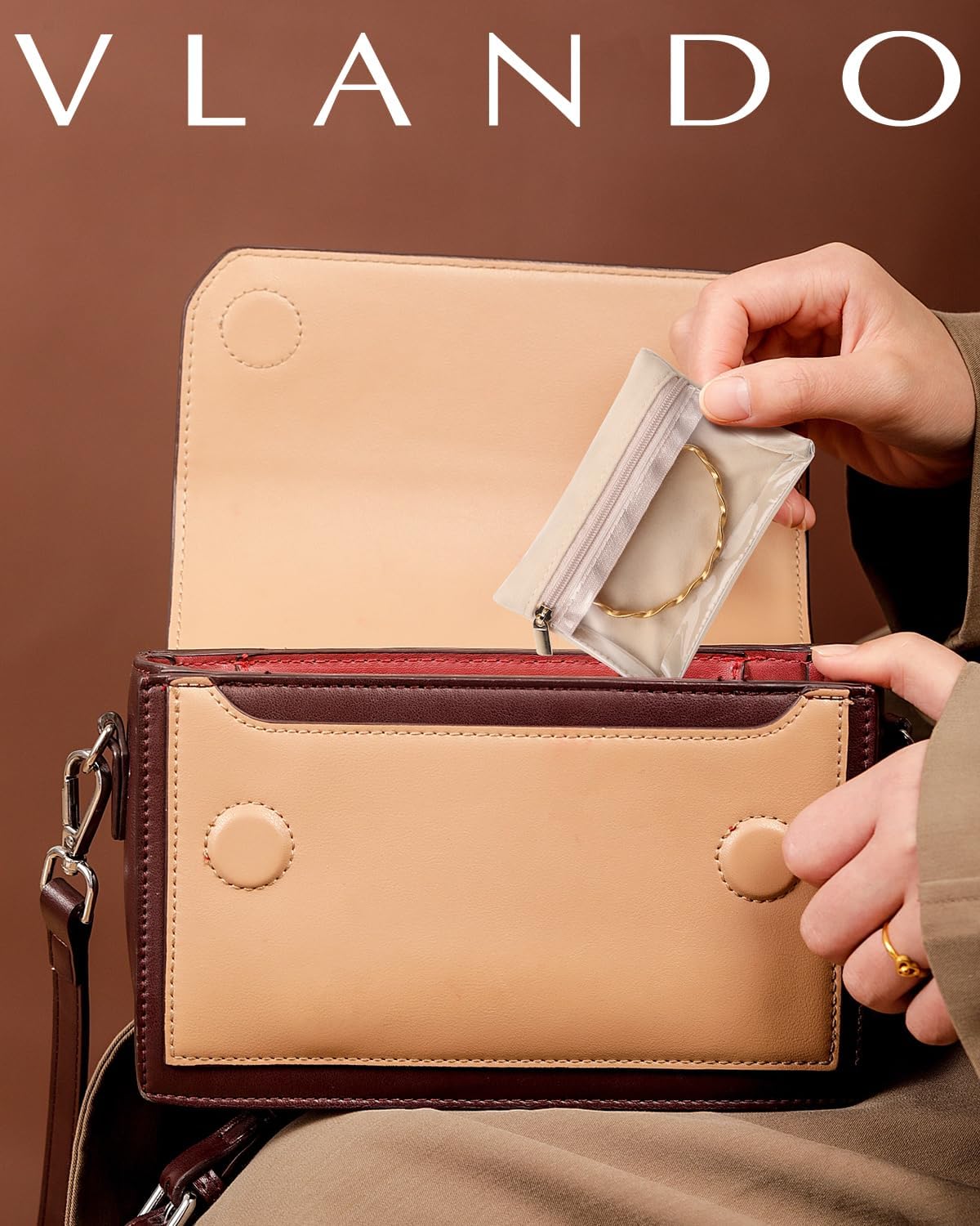 Vlando 33 Pcs Travel Jewelry Case Velvet Jewelry Pouch with Zipper Clear Travel Jewelry Bag Jewelry Travel Organizer for Travel Business Trip Mother's Day Gifts for Mom Wife Women