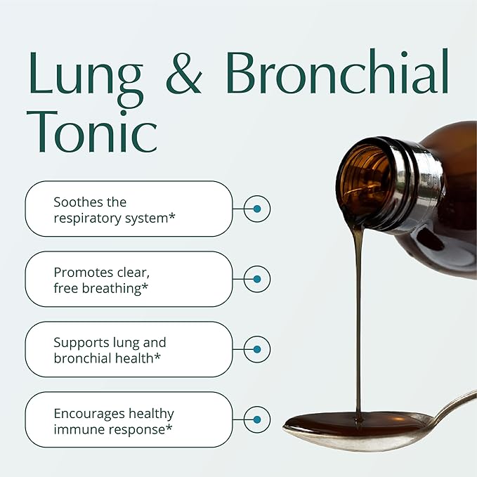 Natura Health Products Lung & Bronchial Tonic - Soothes and Tonifies The Respiratory System - Featuring Mullein Leaf Extract, Thyme, Fenugreek, Lobelia and Plantain (4 Fluid Ounces)