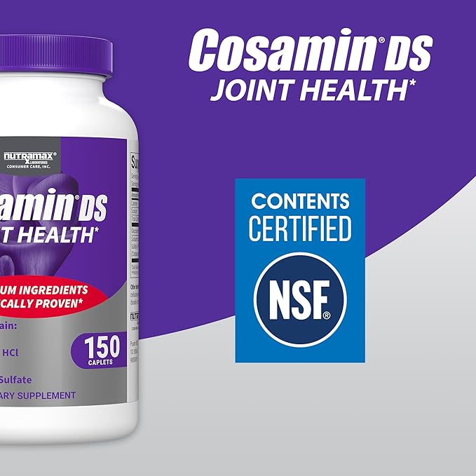 Nutramax Laboratories Cosamin® DS Joint Health Supplement with Glucosamine & Chondroitin for Men’s & Women's Joint Health, 150 Caplets