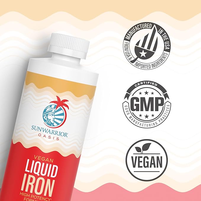 Liquid Iron Supplement for Women Vegan Iron Fast Absorbing Immune Support & Women’s Health Ferrous Bisglycinate Chelate Healthy Blood & Red Cells Stomach-Friendly High Potency 15.2 fl oz Mixed Berry