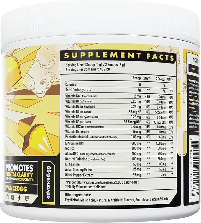 Advanced Focus Powder - White Gummy Bear